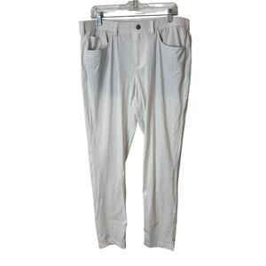 Redvanly Men's Kent Pull On Trouser Golf Pants White XL Stretch Performance